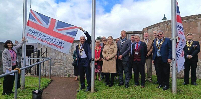 Flag raising ceremony for Armed Forces Day